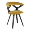 Carson Carrington Viby Mid-century Modern Swivel Dining/ Accent Chair - N/A - Yellow Velvet/Black -Gourmet Interiors b2db02d0 0b66 4646 b5dc 46b3217ff458