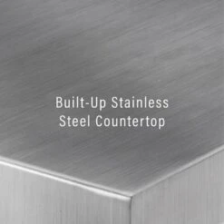 Silvia Stainless Steel Top Kitchen Island - Stainless Steel - Stationary - Stainless Steel -Gourmet Interiors b2f5876d 30b1 4498 b3f9 2813f77e75df