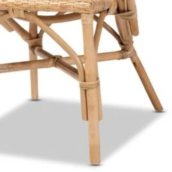 Baxton Studio Varick Bohemian Natural Brown Finished Rattan Dining Chair - Natural Brown -Gourmet Interiors b324d35e 377d 4e8a 9175 6f289aabca5e