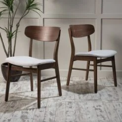 Fabric-upholstered Wood Dining Chairs (Set Of 2) By Christopher Knight - Mint -Gourmet Interiors b3540b35 91f6 41ef a3a3 4faa62425d0f