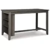 Gray Caitbrook Rectangular Dining Room Counter Table -Gourmet Interiors b4438cb5 ed2e 4246 8b91 4abb620c1a98