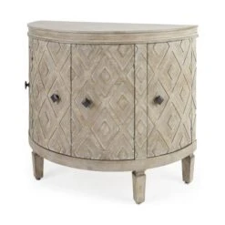 Lennon Dark Brown Fir Veneer W/ 4 Doors Curved Accent Cabinet - 38.5L X 18.5W X 32.3H - Dark Brown -Gourmet Interiors b4535bdb f5e3 4f9a 87b2 f3f21f912c55