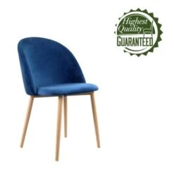 Porthos Home Jailyn Armless Metal And Velvet Dining Room Chair - Blue -Gourmet Interiors b4a8fa73 f19c 4b02 a34a d3af20ac3edb