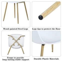 Sicotas 4 Piece Dining Chairs Set For Kitchen Living Room - Grey/Black -Gourmet Interiors b5744b8a 526a 4d3f 8ea5 17b8fce76885