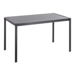 Carbon Loft Yadriel Industrial Black Metal Dining Table - Black Wood & Black Metal -Gourmet Interiors b6c362dd 2357 4f49 9655 b55296289134