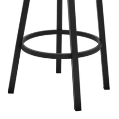 Kobe 30" Bar Height Swivel Bar Stool In Black Finish And Black Faux Leather -Gourmet Interiors b6cd18f3 8cd2 4811 b3fd b46c3bbf7dcc