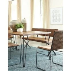 Carbon Loft Talyan Vintage Brown And Dark Gunmetal Dining Bench - Single - Short - Vintage Brown -Gourmet Interiors b899451c 61ac 4f80 92ee 56e6d5ad965f