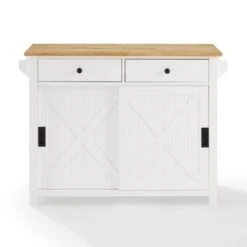 Laurel Kitchen Island/Cart - 18"x42"x32.63" - Portable - White - Wood -Gourmet Interiors b89f2535 4d26 4633 8fe7 59050f59797b