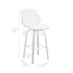 Arabela 26" Cream Faux Leather And Walnut Wood Swivel Bar Stool -Gourmet Interiors b94cfbb0 9c8b 4110 b72c ddffc2b04f08