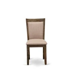 East West Furniture Dining Table Set - A Kitchen Table And Linen Fabric Dining Chairs With High Back (Pieces Option) - F2MZ7-716 -Gourmet Interiors b96e25cf f273 45d0 9aa6 2dbb3e2c74fd