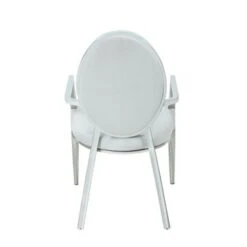 Somette Victory White Tufted Back Arm Chair, Set Of 2 - 24.8" X 22.83" X 37.99" - Dining Height - White - Set Of 2 -Gourmet Interiors b9cc273d 8a90 46a4 bbda ce7a5126d6a9