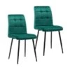 Porthos Home Pacie Velvet Dining Room Chairs (Set Of 2) - Green -Gourmet Interiors ba340605 b993 44ba a867 6b8e53dcb449