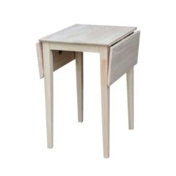 Small Drop Leaf Dining Table With 2 Splat Back Chairs - 3 Piece Set - 36 In. W X 22 In. D X 29 In. H - Unfinished 14 Small Drop Leaf Dining Table With 2 Splat Back Chairs - 3 Piece Set - 36 In. W X 22 In. D X 29 In. H - Unfinished -Gourmet Interiors baec51cb e962 4524 9797 6740104dd176