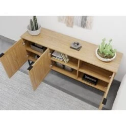Soderhamn Oak Sideboard Buffet Cabinet With Rattan Doors - Oak -Gourmet Interiors bb1f3850 9556 417f aa4e 11dd1f73154c