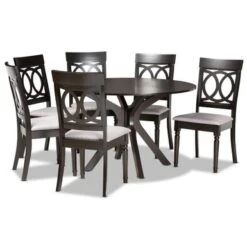 Baxton Studio Jessie Modern And Contemporary 7-Piece Dining Set - Espresso