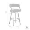 Saturn 30" Bar Height Swivel Black Faux Leather And Metal Bar Stool -Gourmet Interiors bb8107aa 2296 457a 9dac 0a05ff97faea