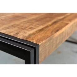 Handmade Timbergirl Reclaimed Wood And Metal Dining Table (India) - 60 Reclaimed Mango Wood Dining Table -Gourmet Interiors bb87fee1 1763 41c3 b092 2572d943d61c