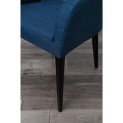 Abbyson Mansell Linen Upholstered Dining Chair - Single - Dark Blue -Gourmet Interiors bbca62aa 159e 40e9 9812 51b14a3a7698