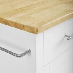Savannah Wood Top Compact Kitchen Island/Cart - 37"H X 22.25"W X 15.75"D - Kitchen Cart - Wood - White 33 Savannah Wood Top Compact Kitchen Island/Cart - 37"H X 22.25"W X 15.75"D - Kitchen Cart - Wood - White -Gourmet Interiors bc5884a6 b685 4c04 a446 a1662464fa14