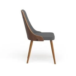 Carson Carrington Arvika Mid-century Modern Walnut Wood Dining Chair - N/A - White -Gourmet Interiors bcbbf377 9619 45a8 be89 04956a00e7d4