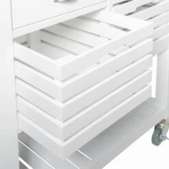 Eileen Rolling Kitchen Cart With Storage - Kitchen Cart - Stainless Steel - Grey -Gourmet Interiors bd7069db 014a 4508 b021 c7140398ed20