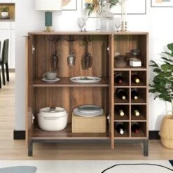 Sideboards And Buffets With Storage Coffee Bar Cabinet - Black -Gourmet Interiors bd9525ed 65c5 4f7d 86a6 04584dd4b218