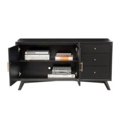Sideboard With 3 Drawers And 2 Doors, Black - Black 9 Sideboard With 3 Drawers And 2 Doors, Black - Black -Gourmet Interiors be344675 cf44 498b 8b50 9a1d919f7f07