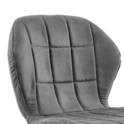 Catalina 30" Bar Height Bar Stool In Charcoal Fabric And Black Finish -Gourmet Interiors bebea4a3 37f2 43b9 a829 788f3d58328d