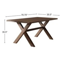 7 Piece Rectangular Dining Set In Knotty Nutmeg And Grey - 7-Piece Sets -Gourmet Interiors bf270df5 d0f0 42c8 9f46 65cd78b91c22