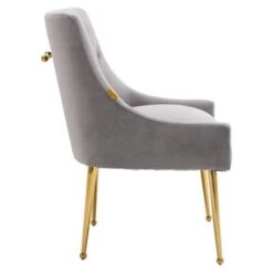 Clihome Tufted Velvet Upholstered Side Chair (Set Of 2) - Grey