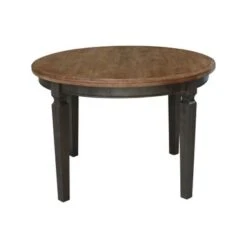 44 X 44 In. Round Top Dining Table - N/A - Hickory/Shell -Gourmet Interiors bfece37b bc84 49b4 8aa3 f8342891382c