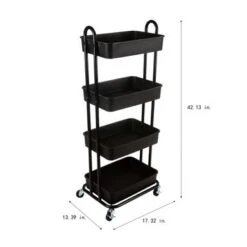 Organize It All Rolling Multifunctional Storage Cart - 3 Tier 20 Organize It All Rolling Multifunctional Storage Cart - 3 Tier -Gourmet Interiors c0af7843 f457 44e6 87da 2b1342589017