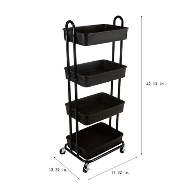 Organize It All Rolling Multifunctional Storage Cart - 3 Tier 11 Organize It All Rolling Multifunctional Storage Cart - 3 Tier - Image 9