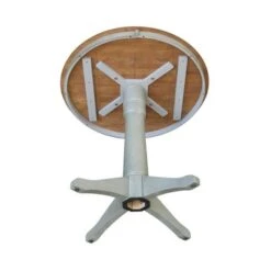 36" Round Top Pedestal Table - Hickory/Stone - Dining Height - Distressed Hickory/Stone -Gourmet Interiors c0ccce6b cf9e 4e1f a4f1 32ed32d1f7c5