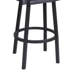 Balboa 26" Counter Height Swivel Vintage Black Faux Leather And Metal Bar Stool With Arms -Gourmet Interiors c0d609f0 2672 4863 940e cbb473c6aa6f