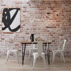 WYNDENHALL Moreno Industrial Mango Wood Dining Table - 42 Inches Wide