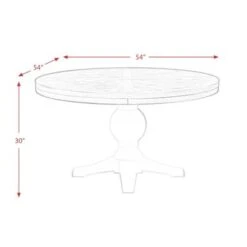 The Gray Barn Nook Round Standard Height Dining Table - White -Gourmet Interiors c12876d5 6a72 4d6d a804 741e6dc80558