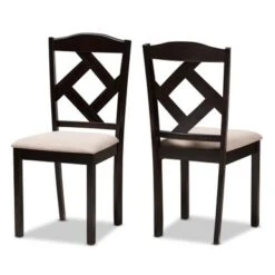 Copper Grove Monongahela Contemporary Fabric Dining Chair Set - Brown -Gourmet Interiors c12dd7ea 3a71 4365 8fe0 fba58e0f75be