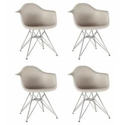 Porch & Den Old Weir Mid-Century Metal Eiffel Base/ Bucket Dining Chair (Set Of 4) - Red -Gourmet Interiors c141ea52 add4 4ff0 951b 0316aeeb5a07