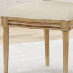 Phinnaeus Upholstered Farmhouse Dining Chairs (Set Of 2) By Christopher Knight Home - Natural + Black Checkerboard And Dark Gray Cushion -Gourmet Interiors c2344894 543c 4679 a9d0 435bdef81ac5