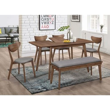 Carson Carrington Funen Natural Walnut Rectangular Dining Table - 31.50" X 30" X 63" - Walnut - Rectangular - 6 7 Carson Carrington Funen Natural Walnut Rectangular Dining Table - 31.50" X 30" X 63" - Walnut - Rectangular - 6 - Image 5