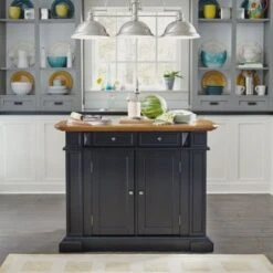Copper Grove Warwick Black Distressed Oak Kitchen Island - Stationary - Black - Wood -Gourmet Interiors c25b08ea 8686 4286 bf70 5d1317b3c168