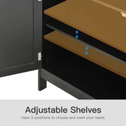 HOMCOM Kitchen Console Table, Buffet Sideboard, Wooden Storage Table With 2-Level Cabinet And Open Space - Grey 36 HOMCOM Kitchen Console Table, Buffet Sideboard, Wooden Storage Table With 2-Level Cabinet And Open Space - Grey -Gourmet Interiors c25b8285 4097 413e 847d 0c4415157937