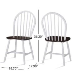 Declan Farmhouse High Back Spindle Dining Chairs (Set Of 2) By Christopher Knight Home - Cream -Gourmet Interiors c381cd2c 9277 4aa0 b080 809692e87e38