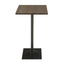 Square Bar Table Dark Elm And Matte Black -Gourmet Interiors c46039e7 613a 400c 9714 eff18151d84f