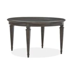 Calistoga Wood Round Dining Table - Charcoal