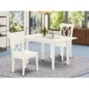 Wooden Dining Table Set - Butterfly Leaf Rectangular Dinette Table And Kitchen Chairs (Pieces, Color & Seat Type Options) - NOCL3-LWH-W -Gourmet Interiors c5605b3e 0a92 4858 ac55 c00a0784cc81