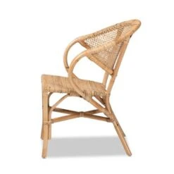 Baxton Studio Varick Bohemian Natural Brown Finished Rattan Dining Chair - Natural Brown -Gourmet Interiors c5f4470a ae69 4518 b746 274f36d6b0e7