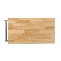 Byway Contemporary Kitchen Cart With Wheels By Christopher Knight Home - Black + Natural -Gourmet Interiors c6f16035 8b8d 49d2 8e39 7896ac646163