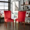 Parson Classic Upholstered Dining Chair (Set Of 2) By INSPIRE Q Bold - Red Microfiber -Gourmet Interiors c73b594c bec0 4048 8d9c 5d7e9b80c104